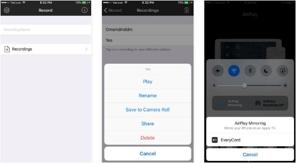 EveryCord iOS screen recorder