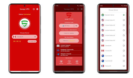 Savage VPN App Features