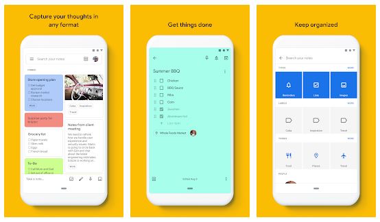 Google Keep App Features