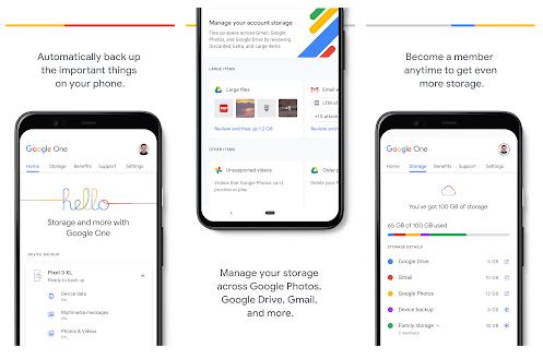 Google One App Features