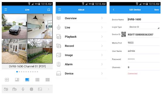 HomeSafe View App Features