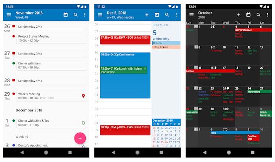 aCalendar App Features