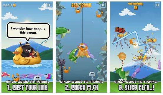 Ninja Fishing Game Features