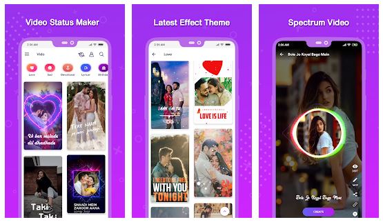 Vido Lyrical Video Status Maker App Features